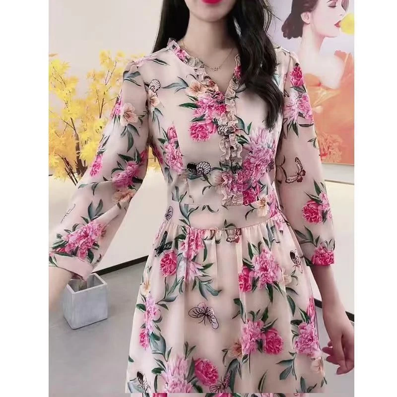 高档爆款2025新款袖显瘦时尚气质遮肉洋气夏季收腰高