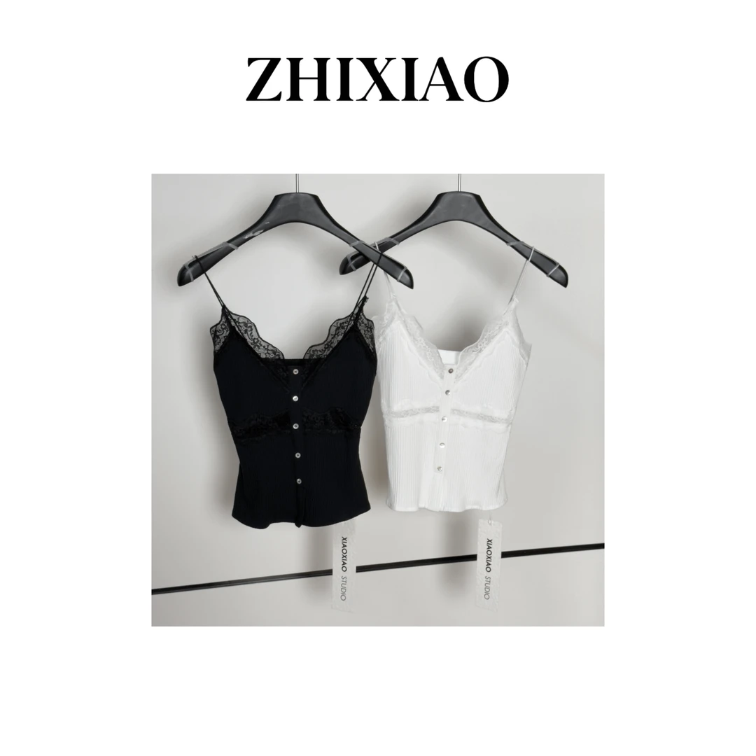 【ZHIXIAO】夏季新款：蕾丝吊带背心9555