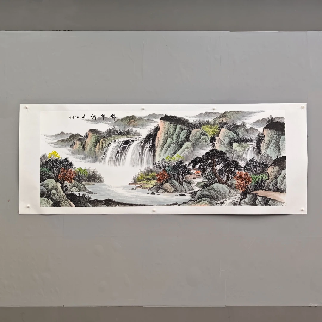 锦煌专属/李鲤手绘/锦绣河山/画芯180*70/十二平尺Zxx