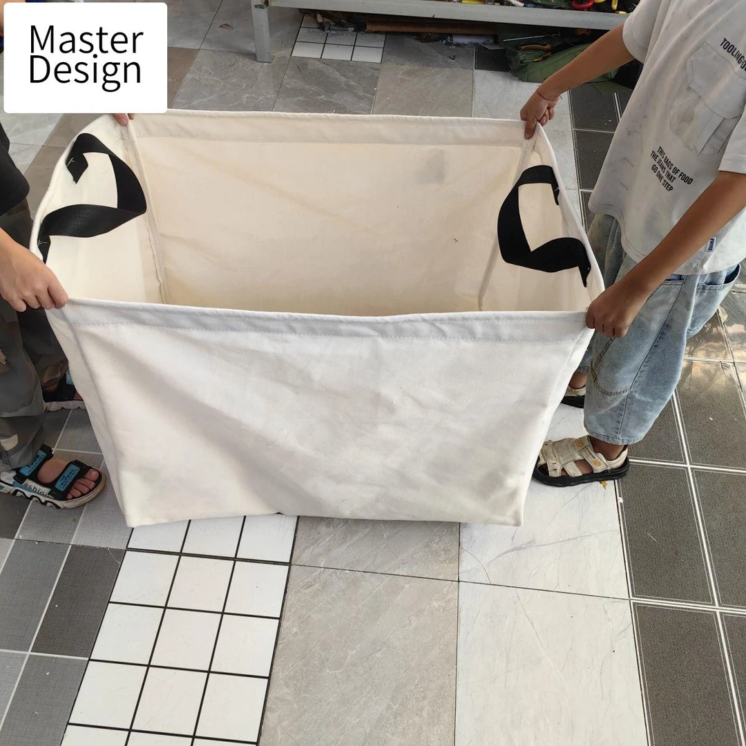 【品牌精品】白色立方体帆布袋方底烤烟保护收纳袋槟榔采摘运输袋
