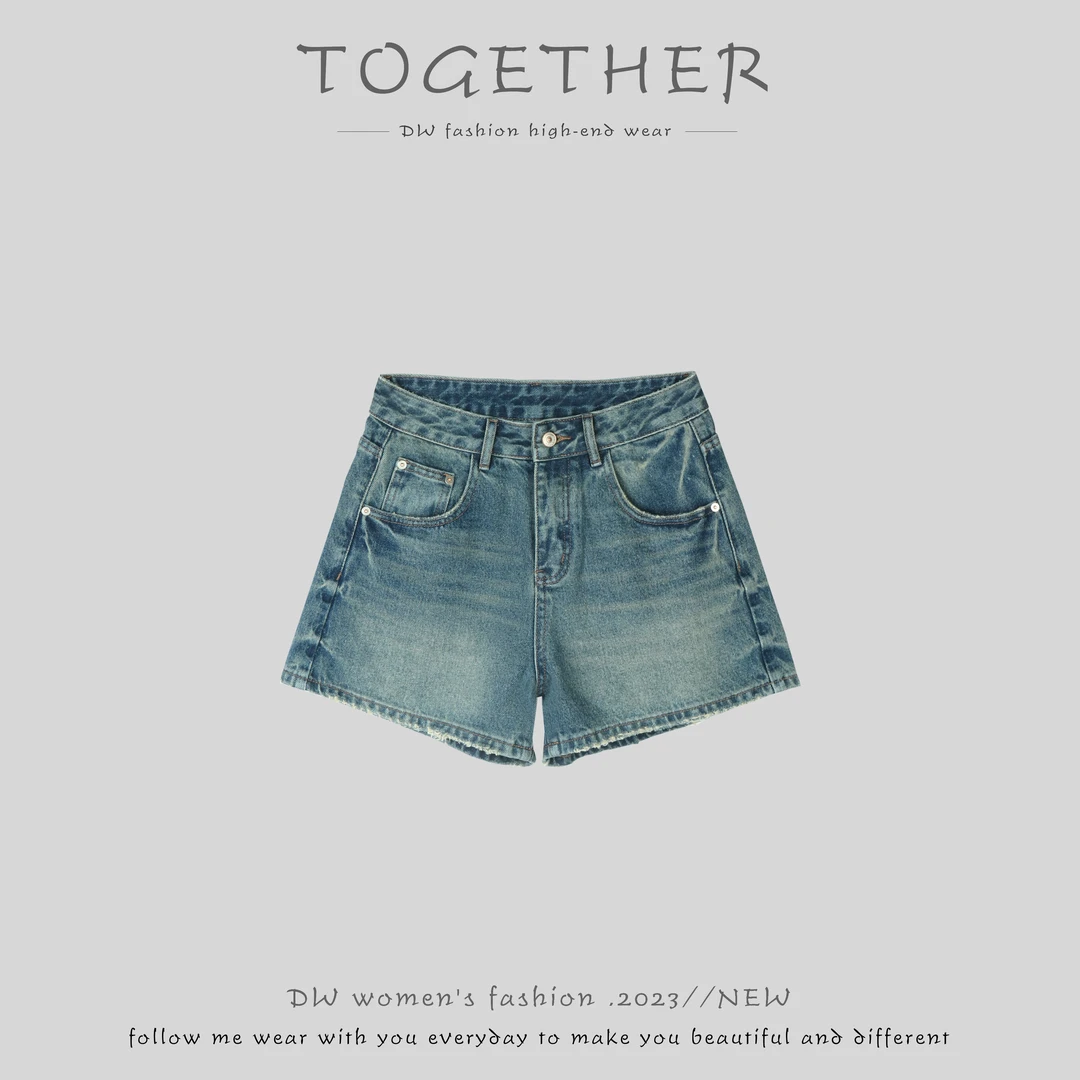 【Together】·  · 无弹夏季百搭无弹二分牛仔短裤 #DL1117