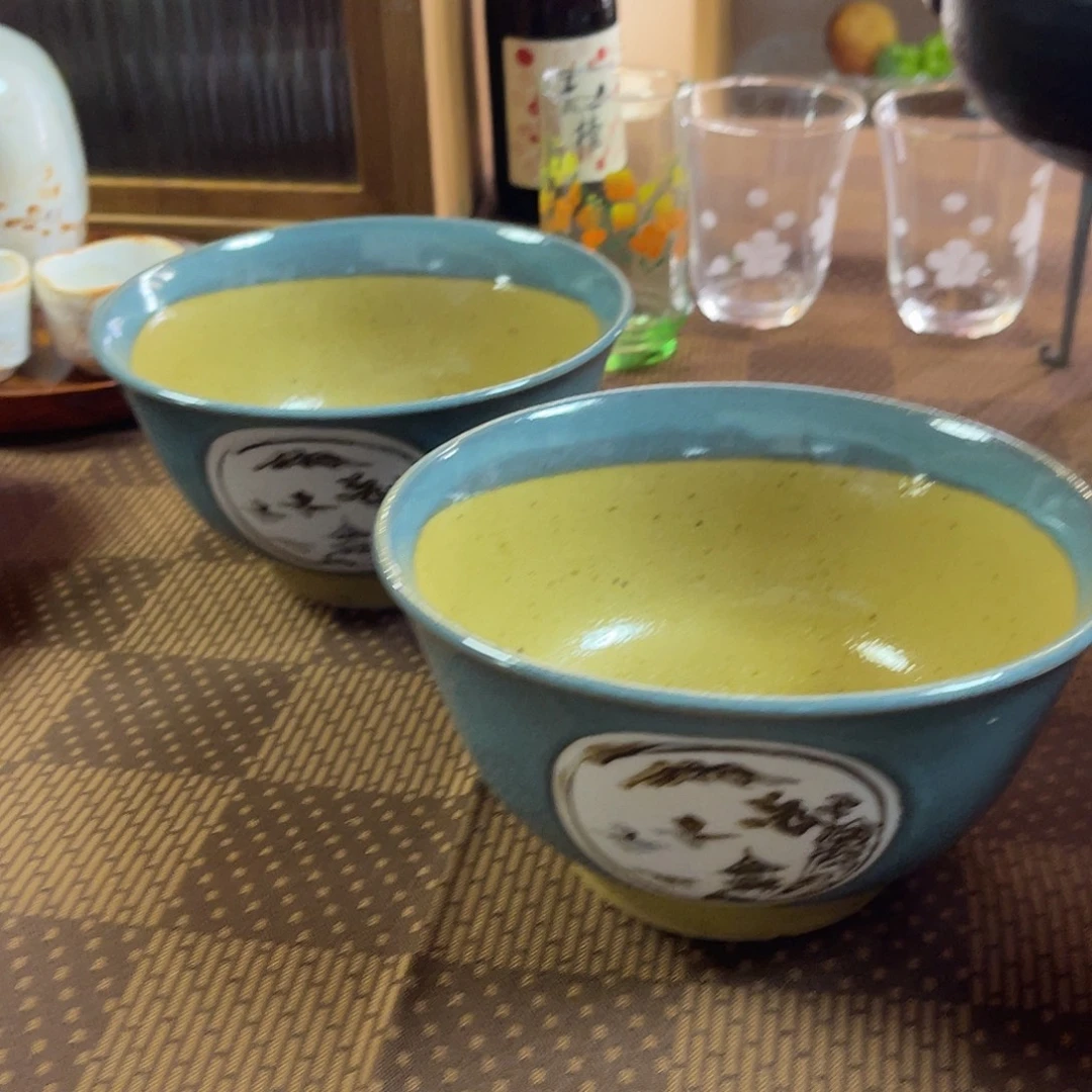 瓷片山水开窗高足面碗一对50