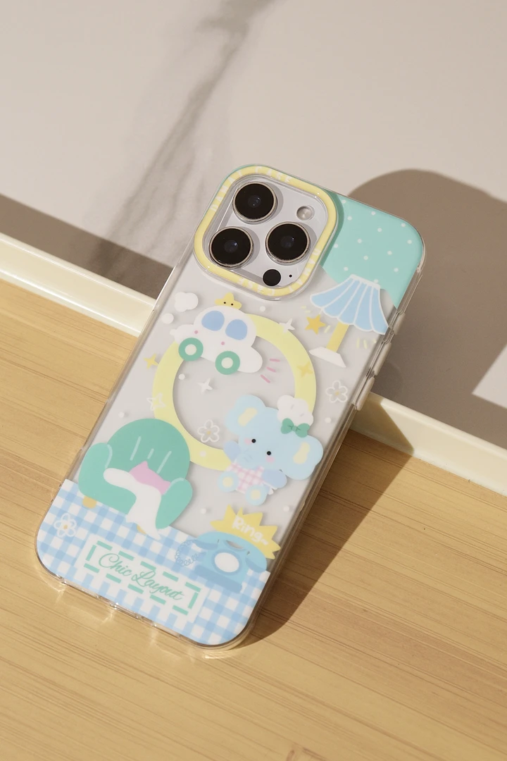 【DAMAI】原创韩imd双层可爱风设计款保护苹果磁吸手机壳