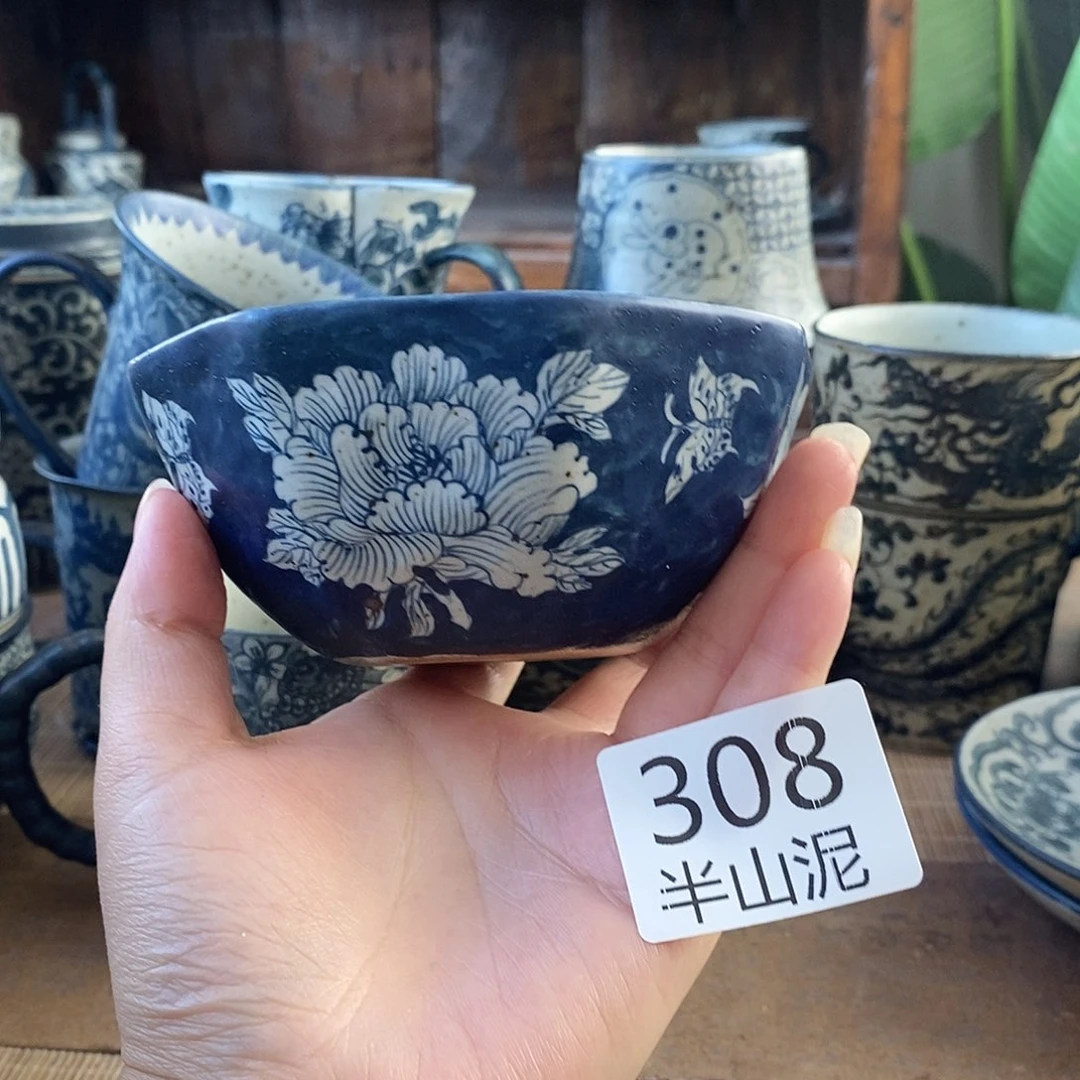 手工手绘青花高温陶瓷