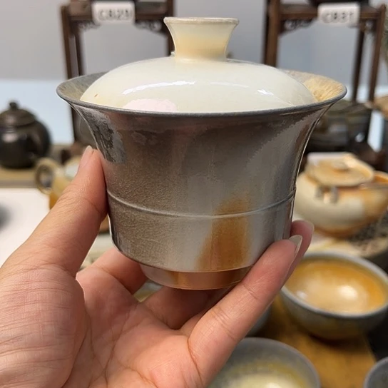 小*裙柴烧茶具柴烧茶具
