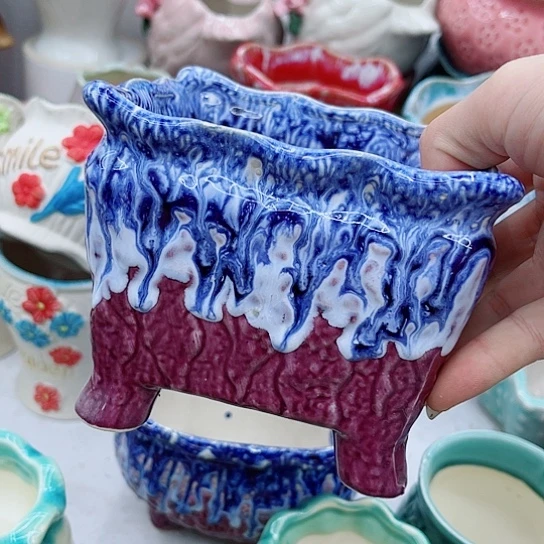 多肉绿植陶瓷花盆9.9包邮