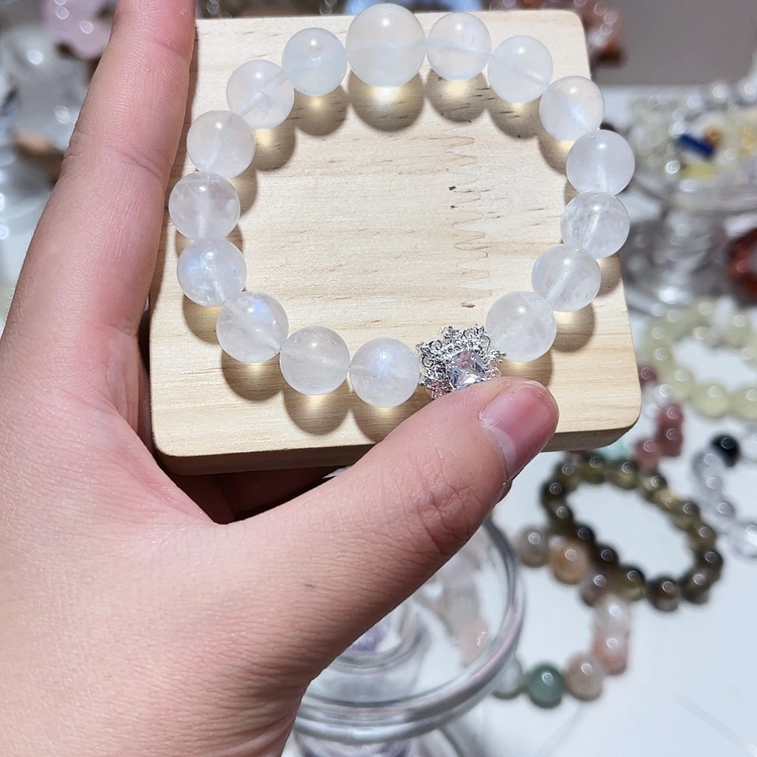 未镶嵌手链水晶蓝月光拍两单一串定制款不退不换