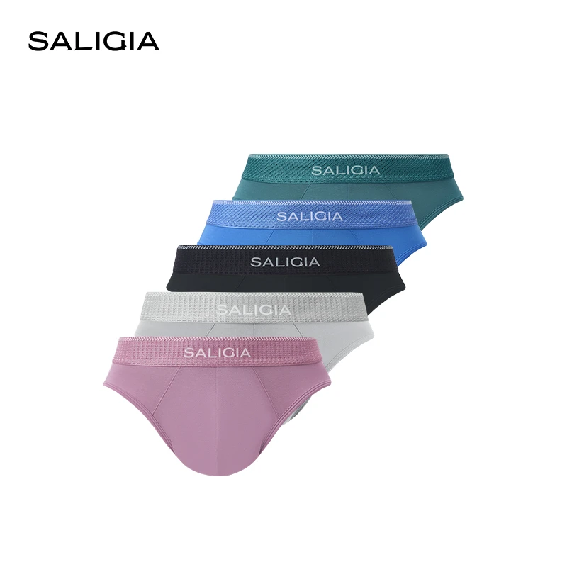 SALIGIA希腊经典系列丰饶麦穗60S超细莫代尔男士三角内裤组合