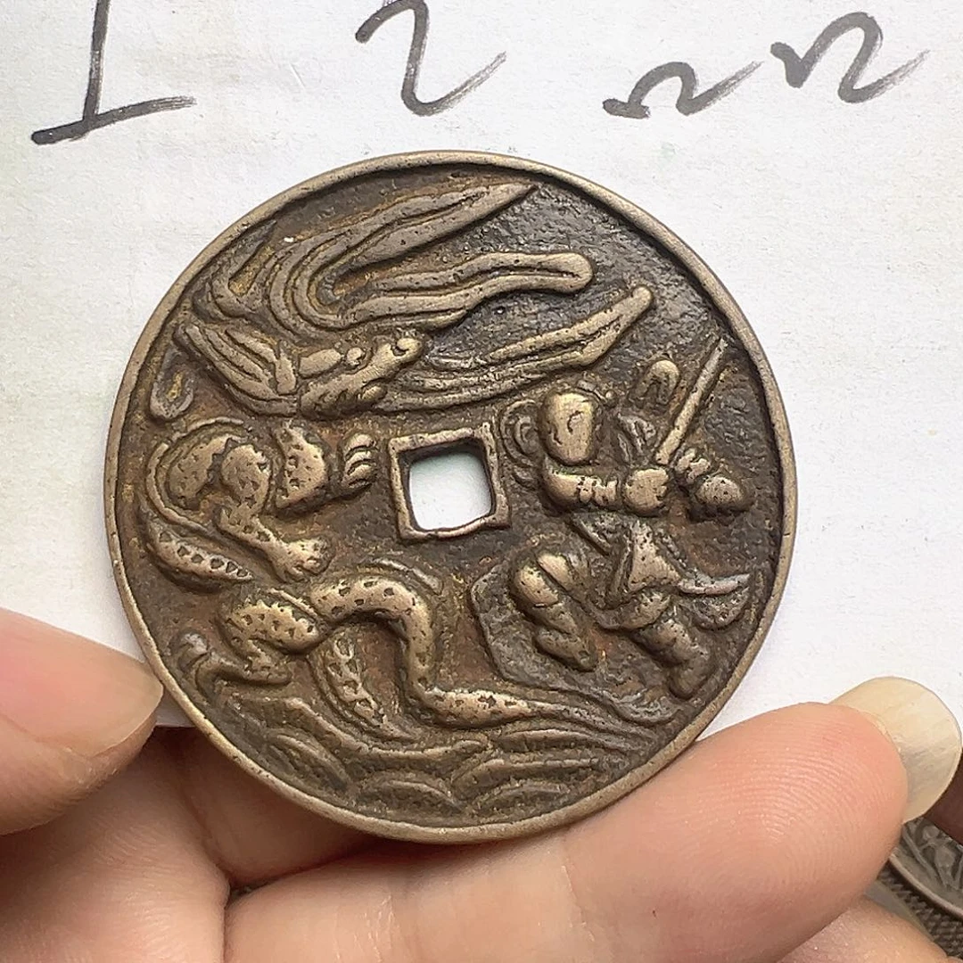 清***正文创工艺品周处斩蛟