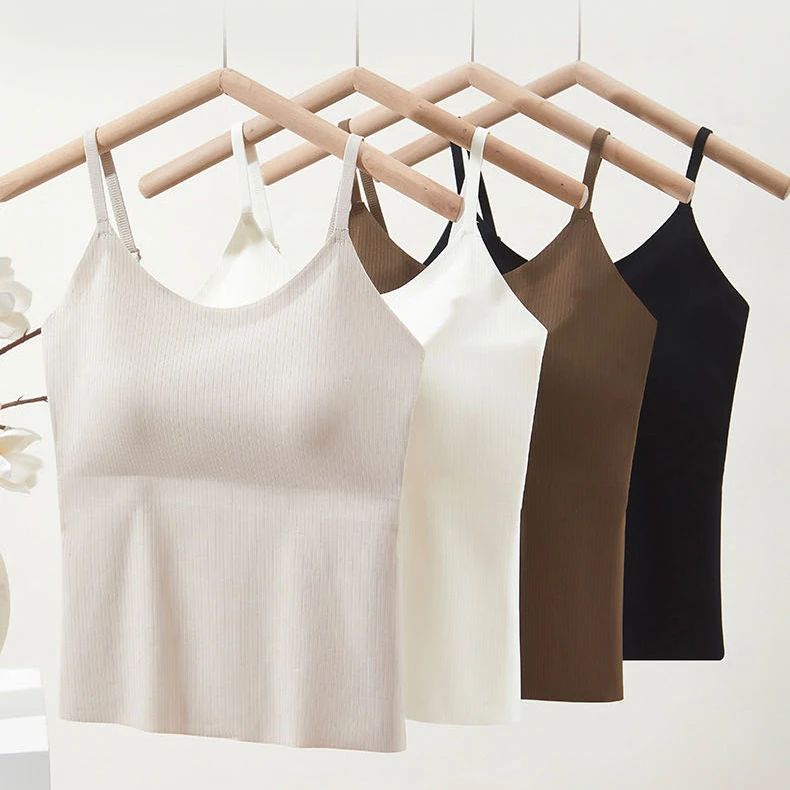 B 门店14&9！内搭王！7A抑菌！肌理无痕固定一体杯打底背心 C20139