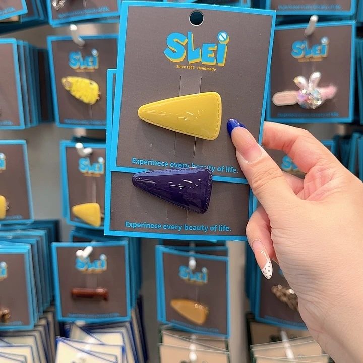 黄色紫色三角亮皮鸭嘴夹