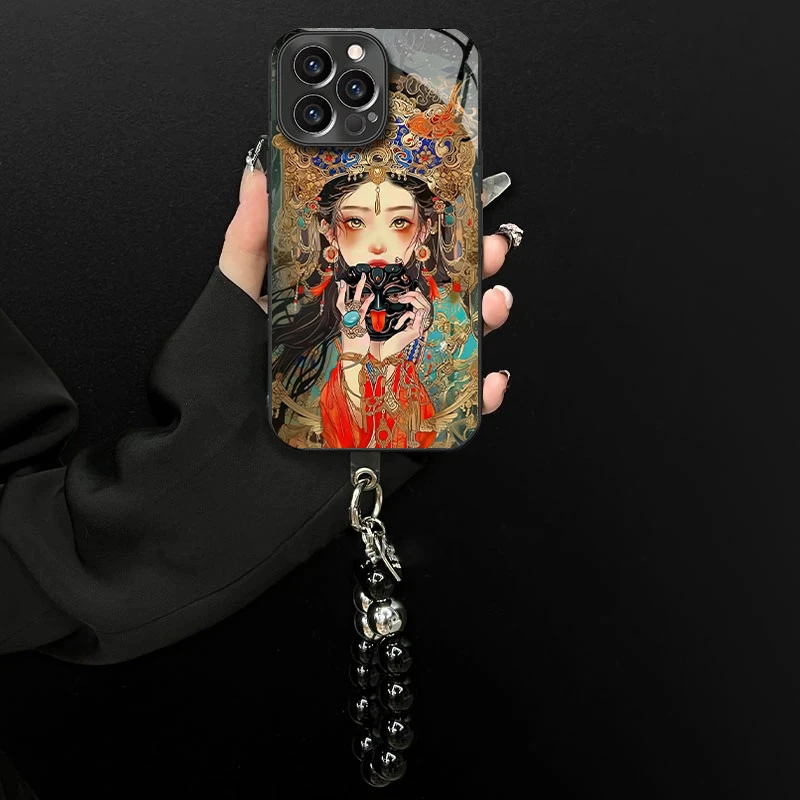 电镀玻璃适用苹果/oppo/华为/vivo/小米高级感扎基拉姆创意手机壳