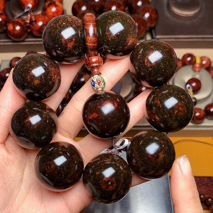 花梨木类手串/手链黄花梨风化料老挝花梨土埋料3.0