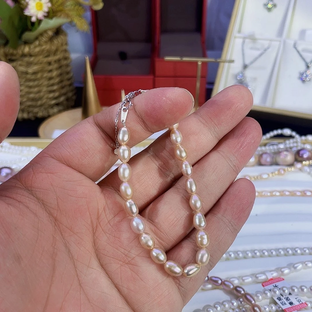 淡水珍珠手绳银S925镶嵌