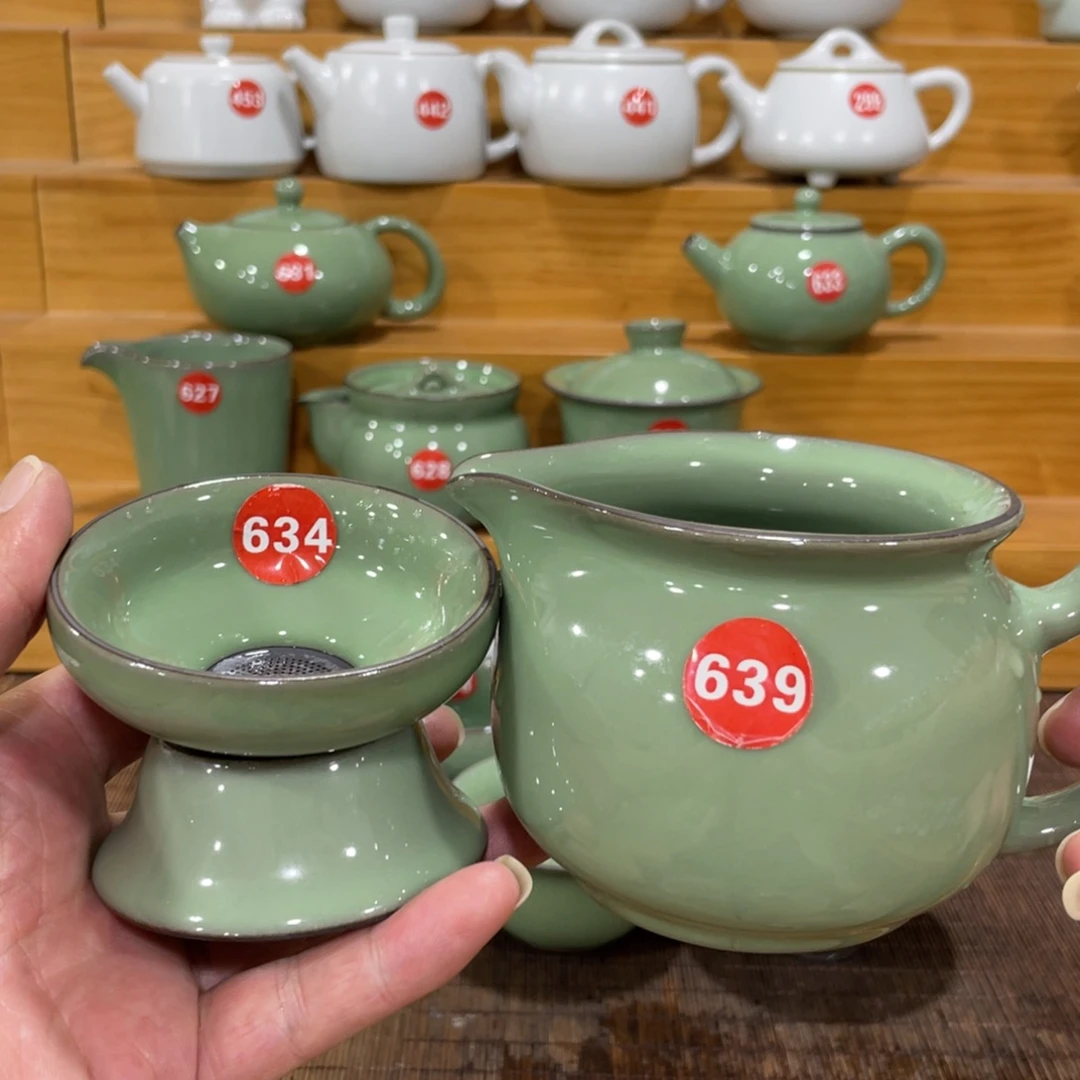 微瑕陶瓷茶壶茶杯家用