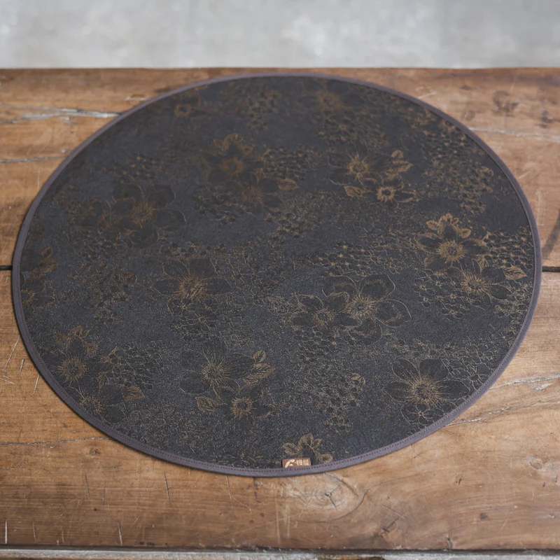 【梵田里】-茶席- 万花-慢蓝&梵田里-茶席桌垫-直径32CM（慢蓝S1125）