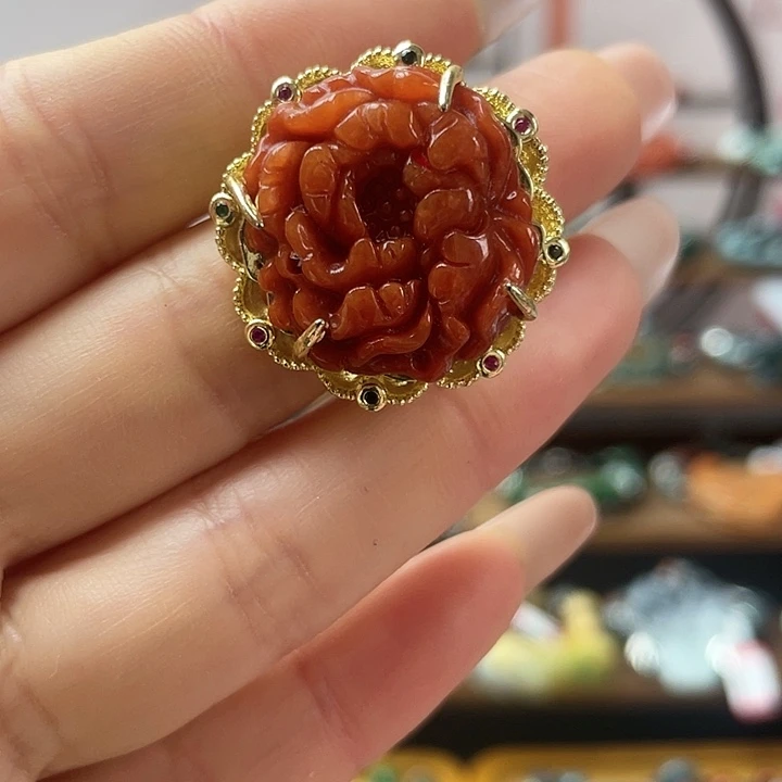 翡翠未镶嵌戒指饰品