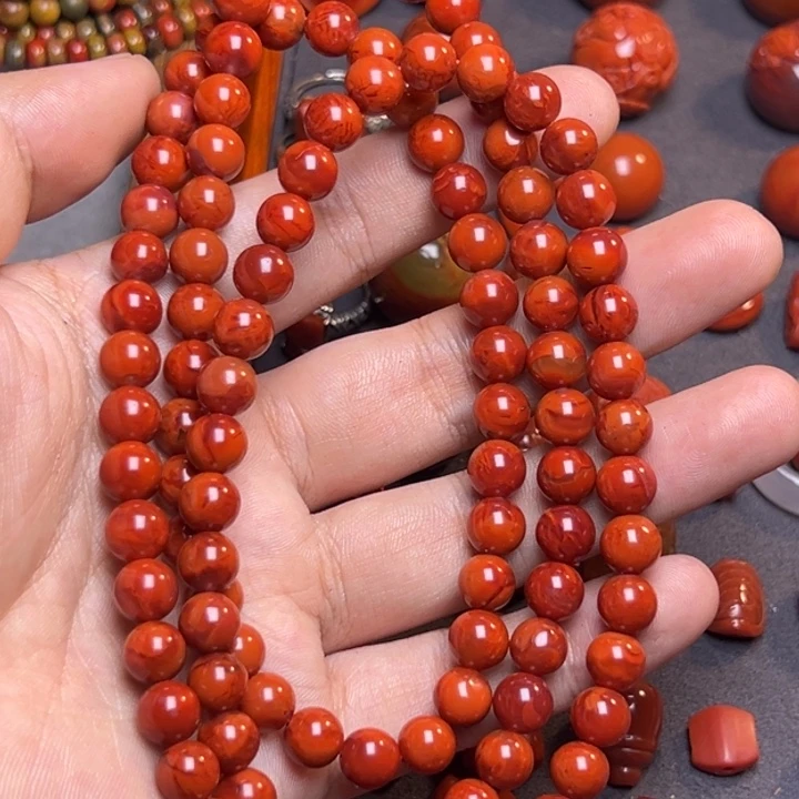 南红玛瑙未镶嵌手链
