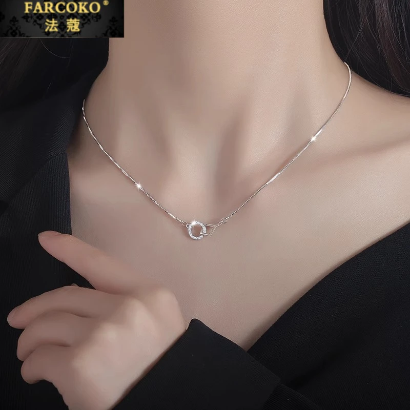 FARCOKO/法蔻 链子足银 莫比乌斯项链女小众设计感七夕礼物送女生