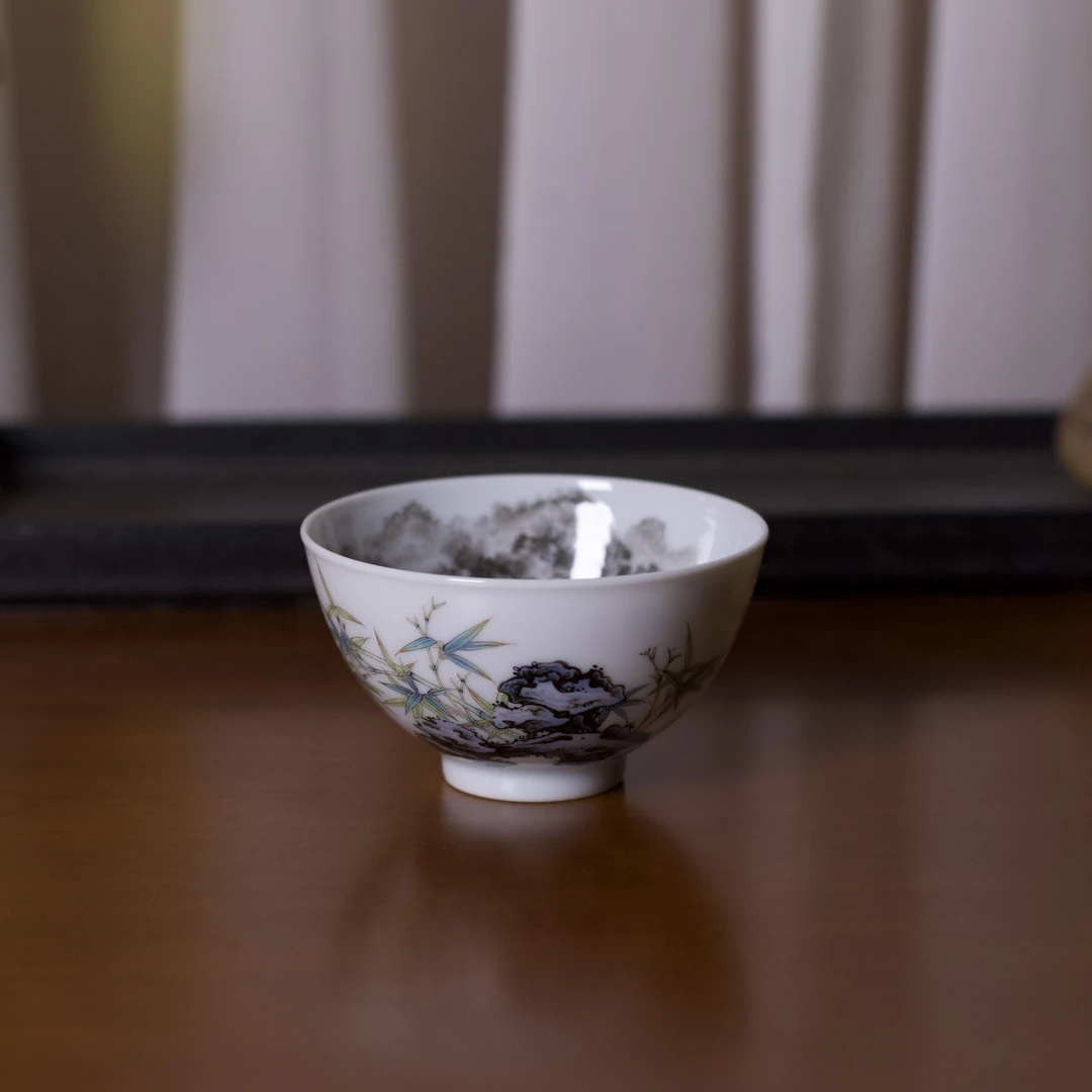 论艺堂 内画贤家访友山水杯
