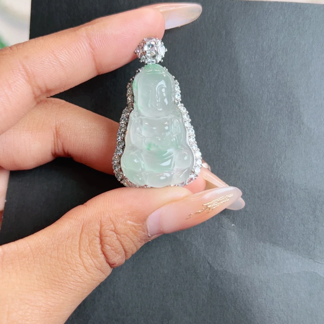 石英质玉未镶嵌吊坠(不含链)