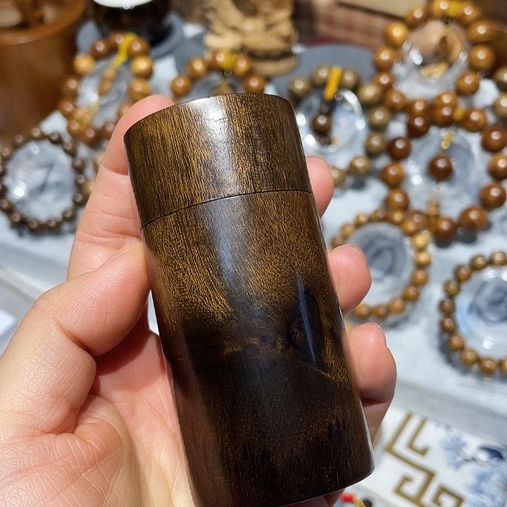 金丝楠阴沉牙签桶