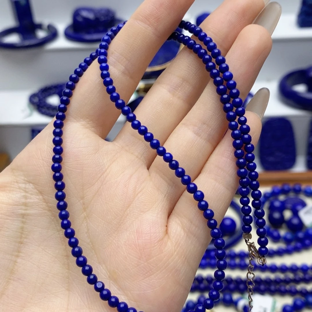 青金石未镶嵌颈饰3mm
