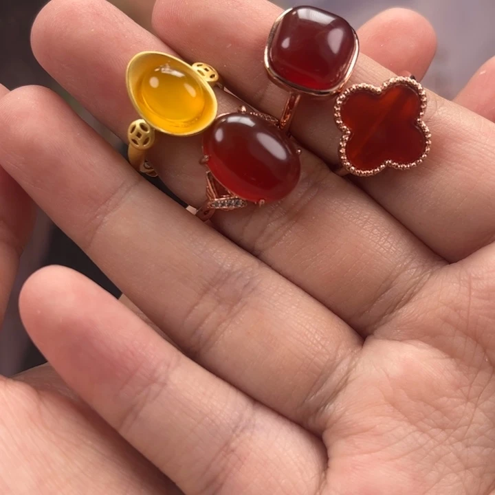 玛瑙/玉髓未镶嵌戒指