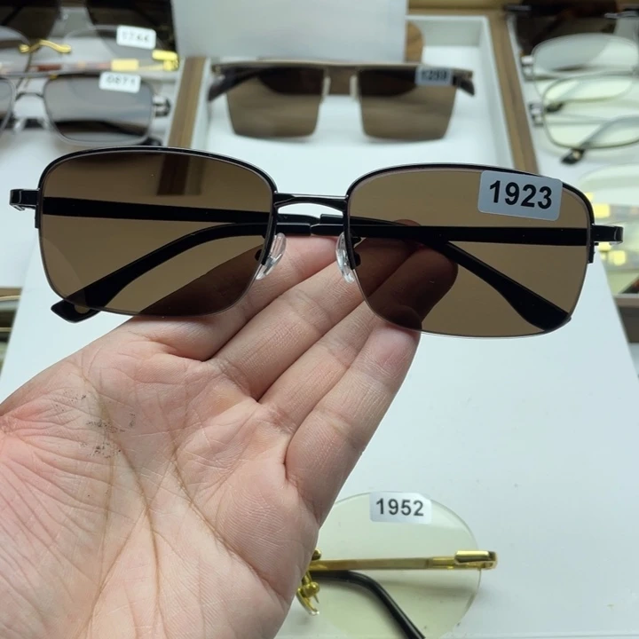 茶水晶半框眼镜 1923