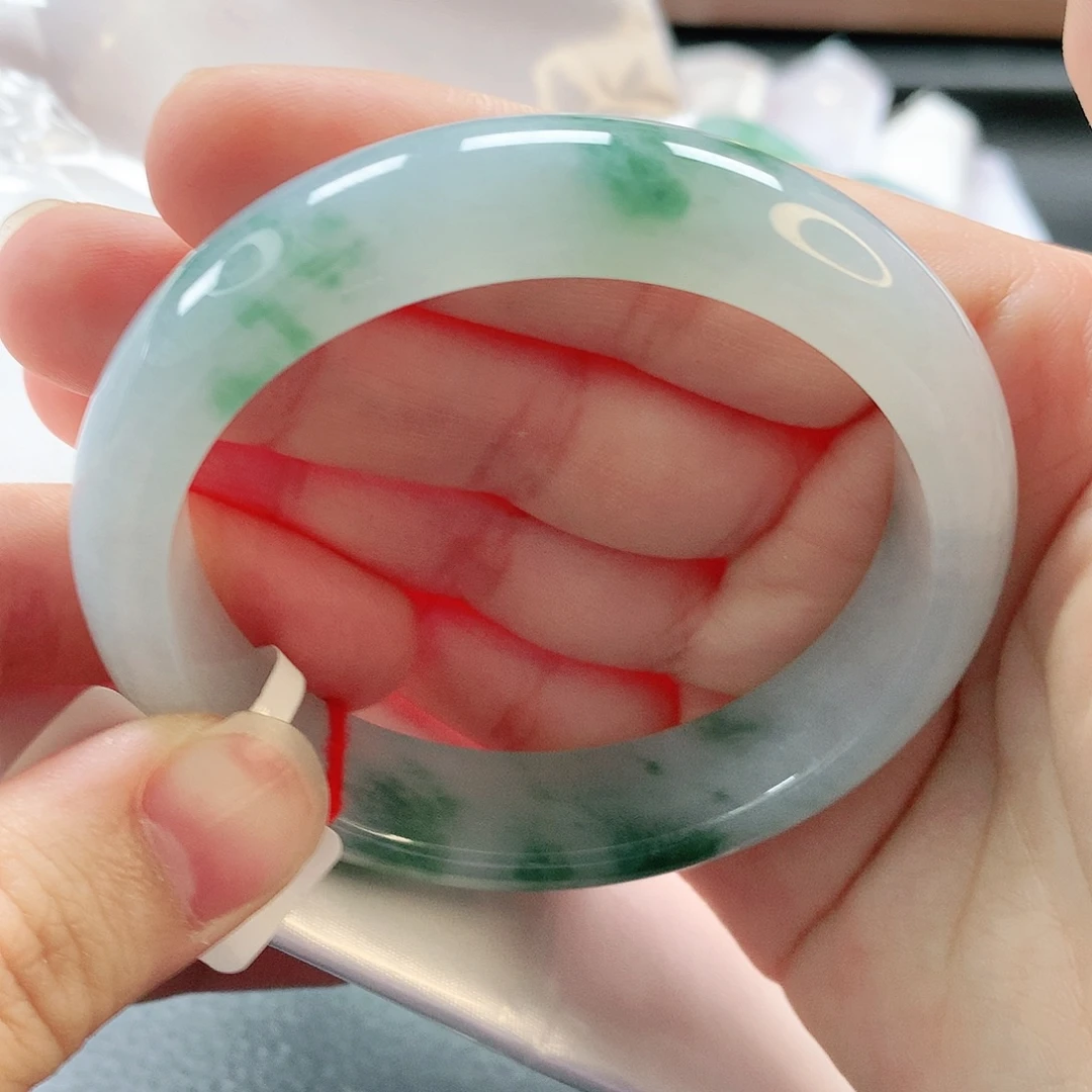 翡翠未镶嵌手镯缅甸天然翡翠手镯