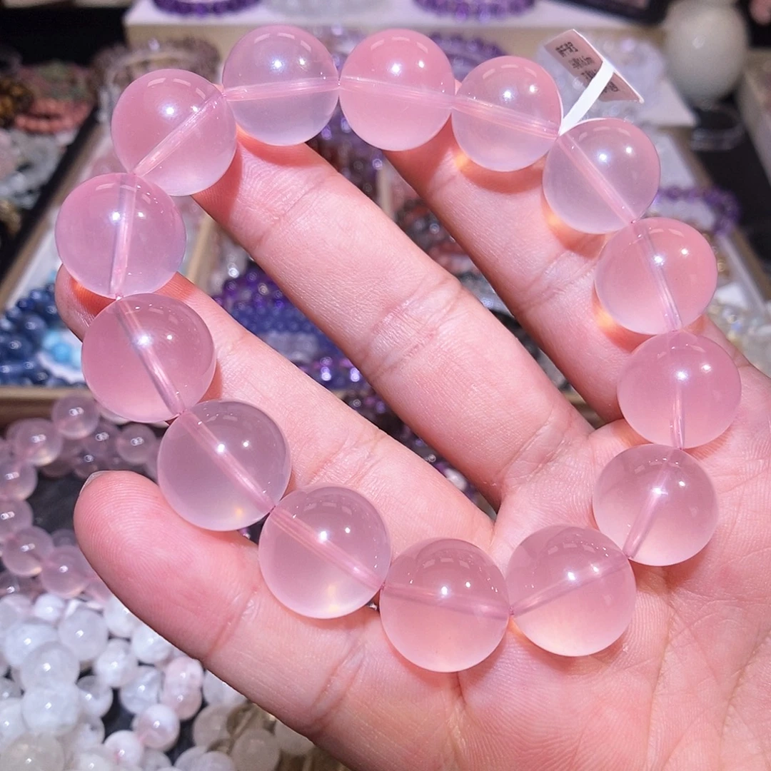 未镶嵌手链水晶马粉全净体16.5mm