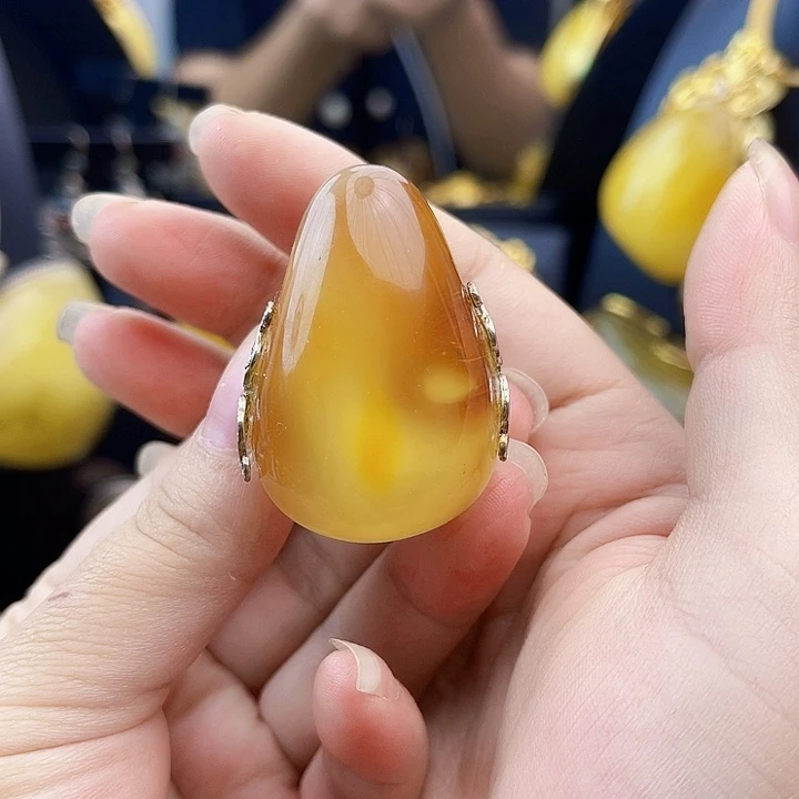 琥珀银S925镶嵌裸石