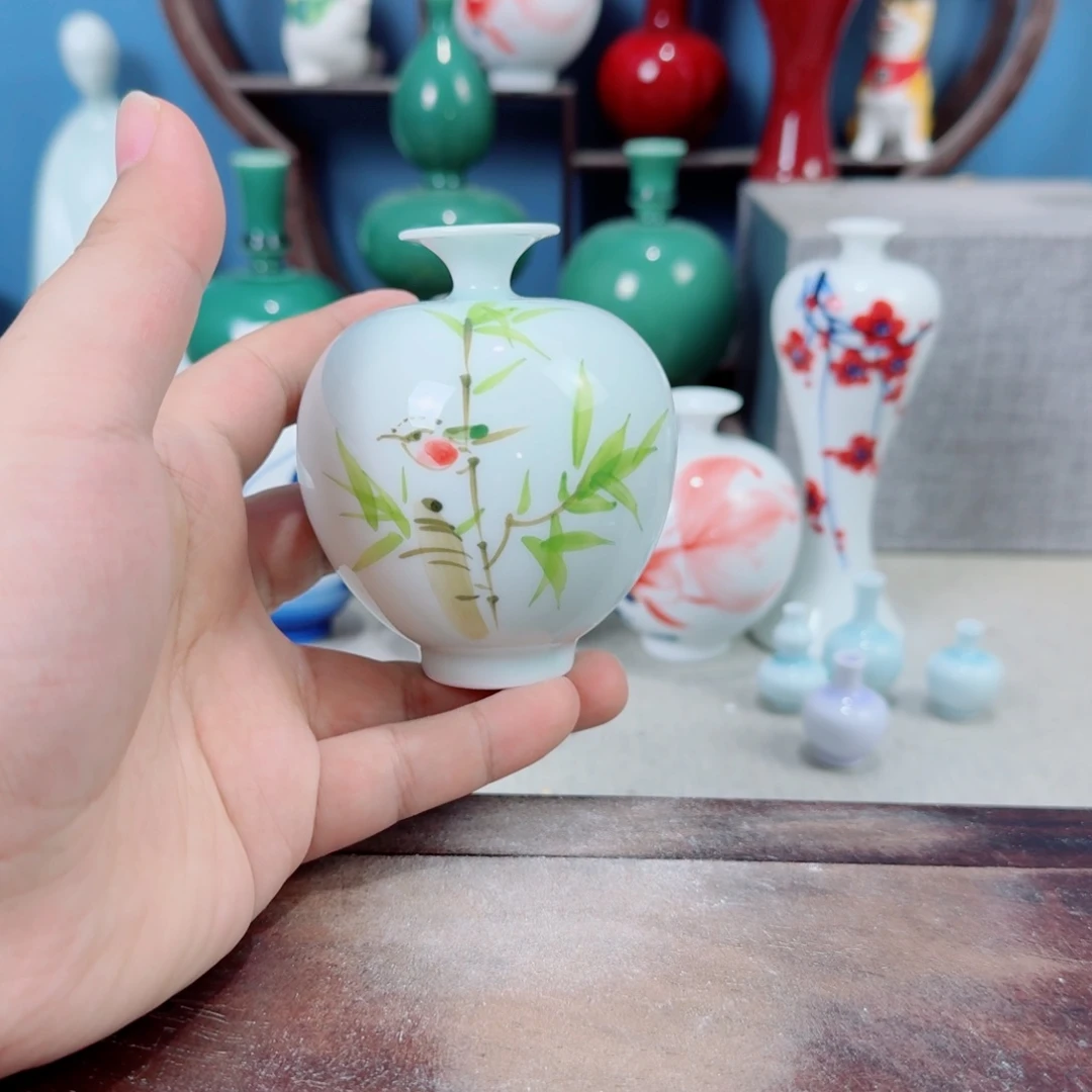 陶瓷手工小花器摆件