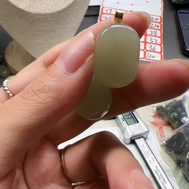 和田玉银S925镶嵌颈饰7