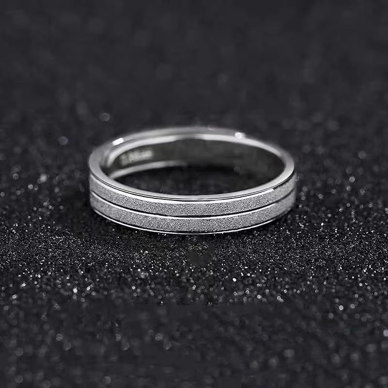 足银戒指 足银999三生三世订沙戒指