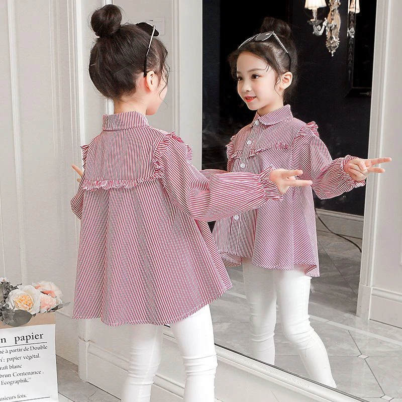 捡漏点这里！！！非衣服休闲风条纹衬衫长袖春秋童装春秋装休闲