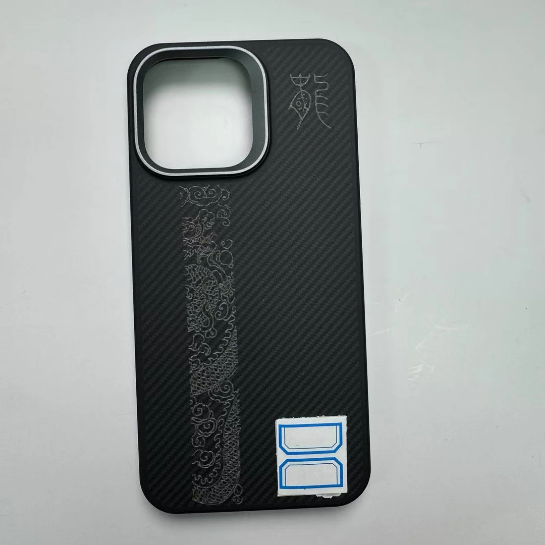 iphone15/14/13系列TPU黑灰斜纹全包磁吸凯夫拉手机壳1