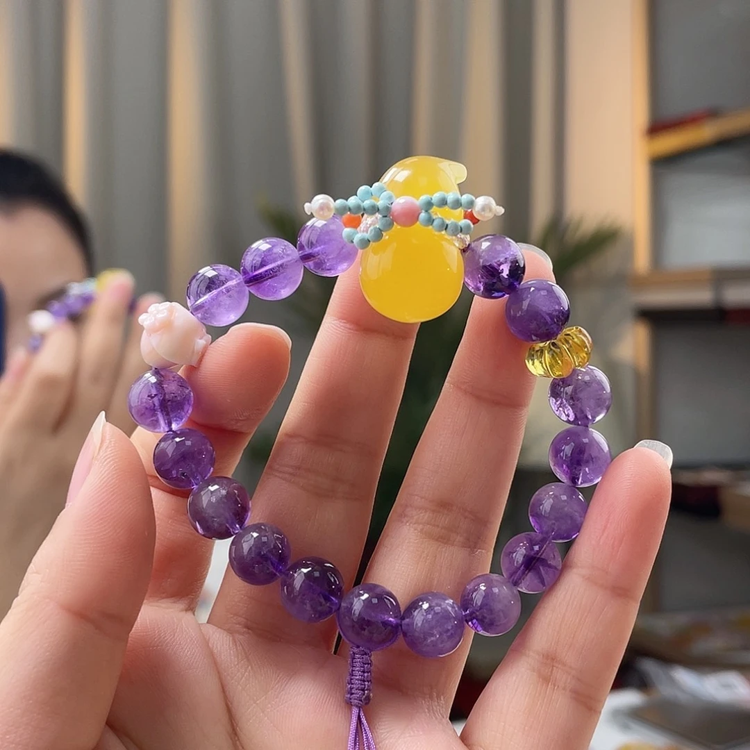 琥珀裸石未镶嵌蜜蜡手串