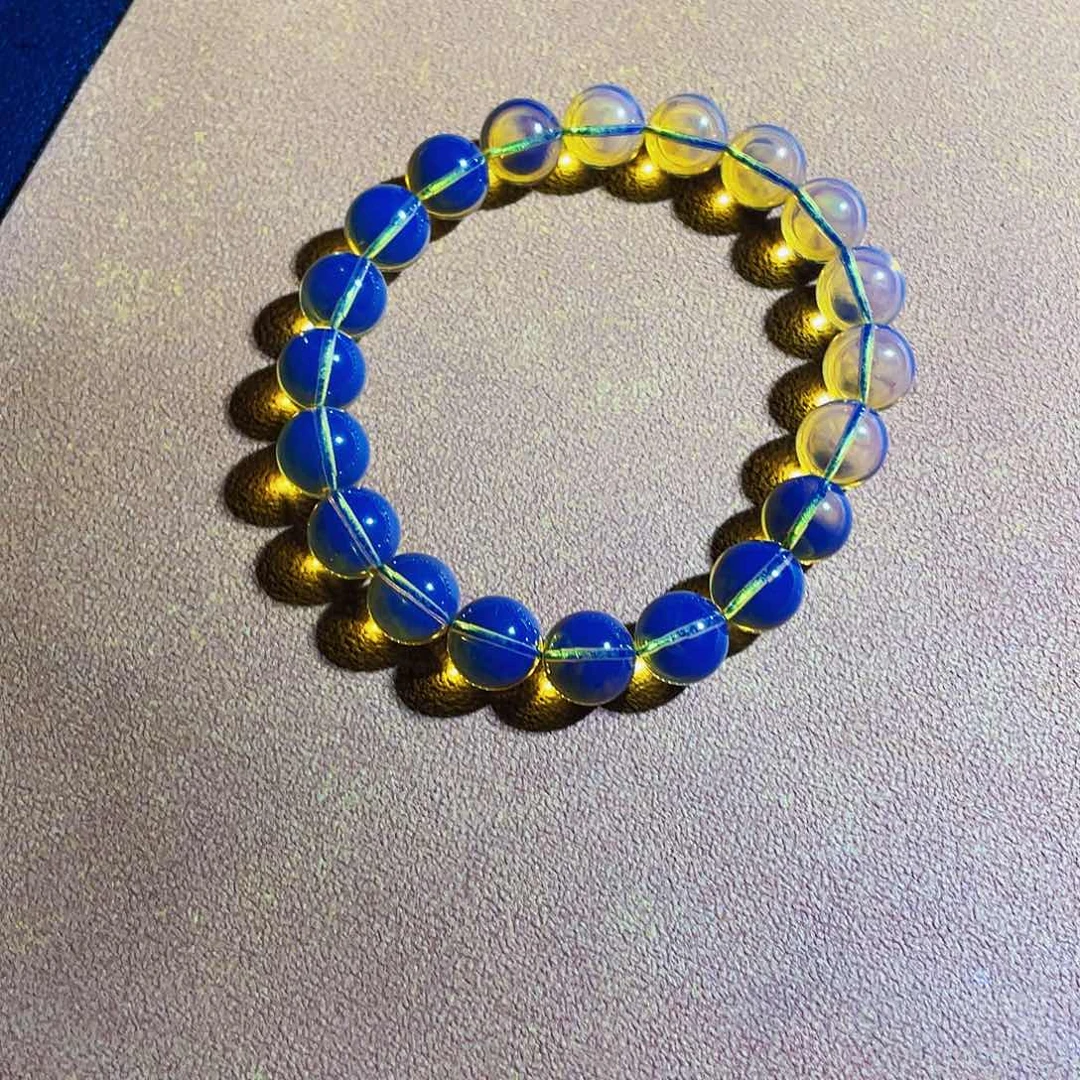 未镶嵌蓝珀裸石8手串