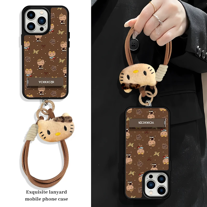 【优选材质】适用于苹果15/14贝雷帽KT猫手机壳可爱流行16/12/13女