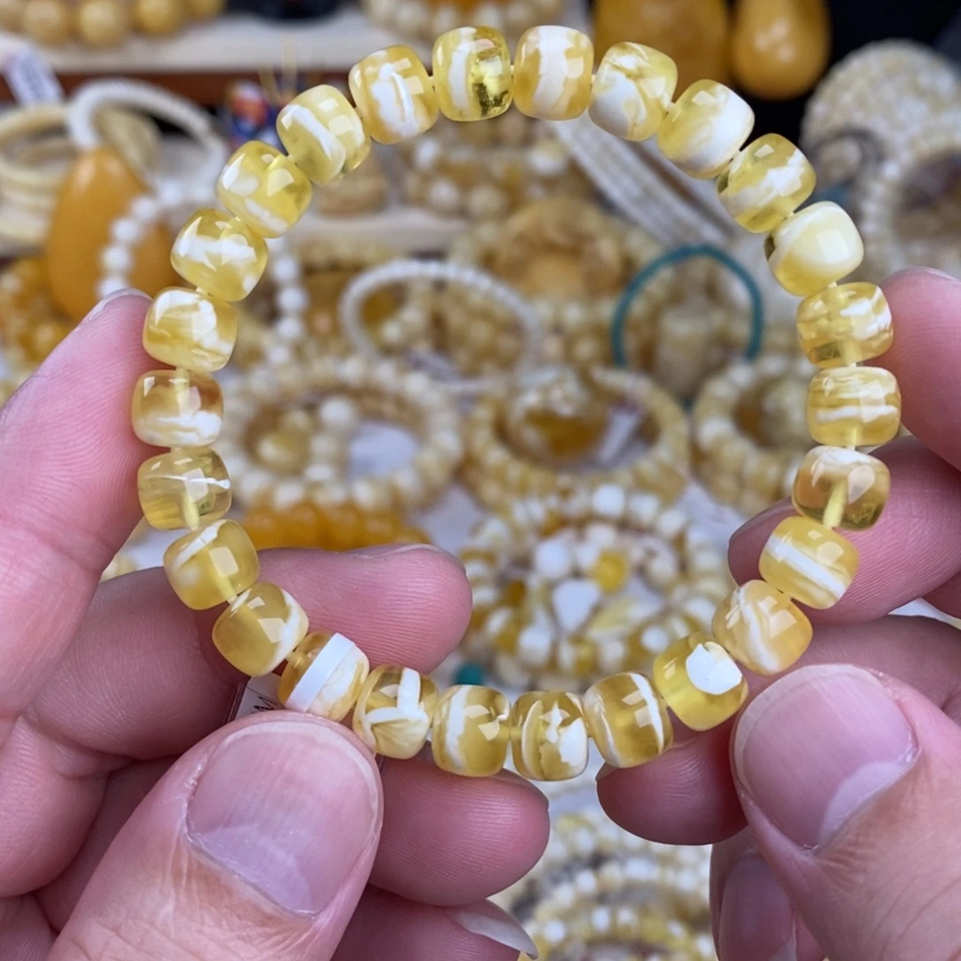蚊***子手链蜜蜡未镶嵌手串9.98克