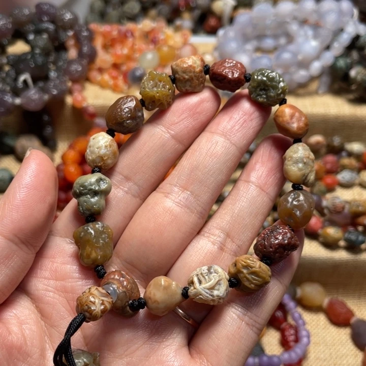 @***ꫛ玛瑙/玉髓合金手链