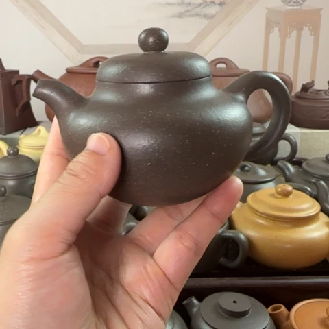 紫砂茶壶梨皮天青200cc