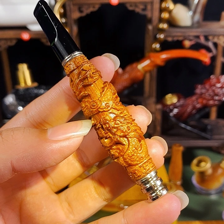 高端定制金丝楠烟嘴