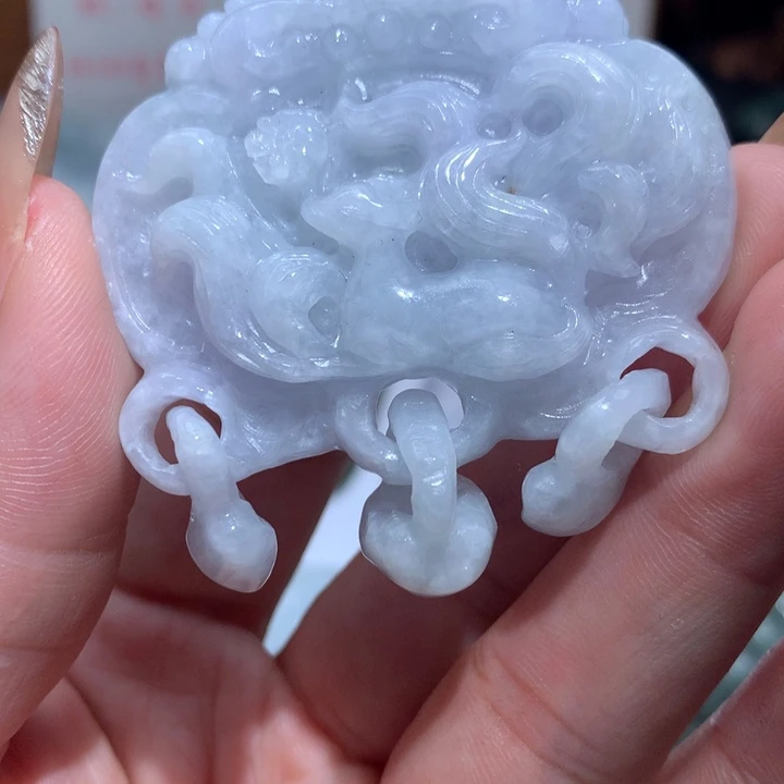 翡翠未镶嵌颈饰保真天然A货翡翠