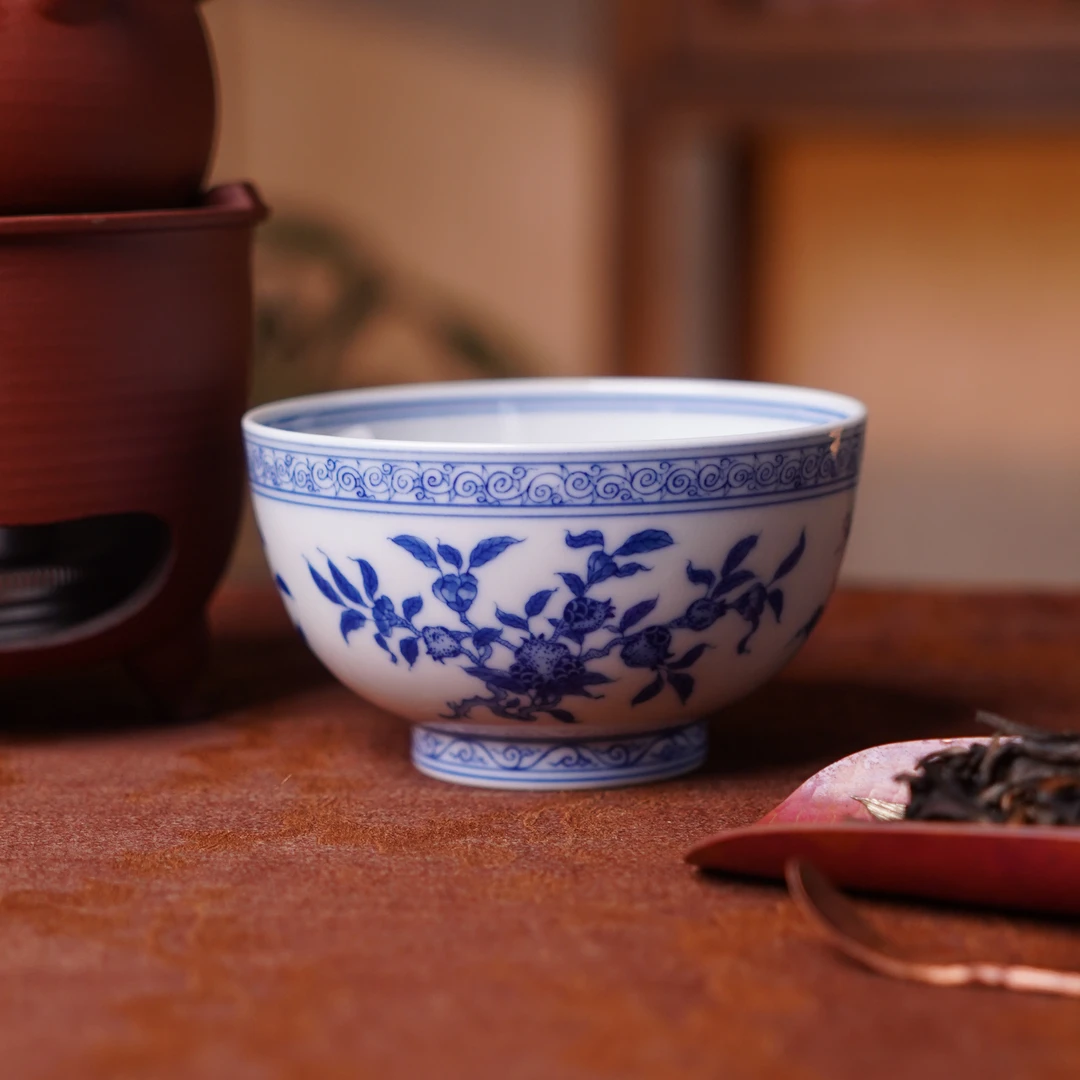 刘建锋窑  折腰瓜果扩口杯 手工高档家用喝茶饮茶 LJF1225