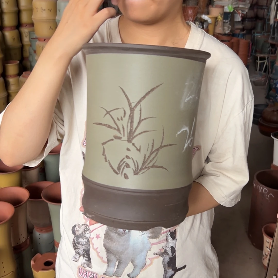 宜兴川阁紫砂花盆单个