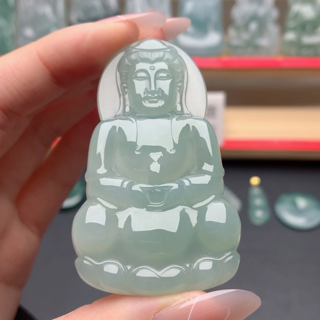 宝***迪翡翠未镶嵌颈饰观音