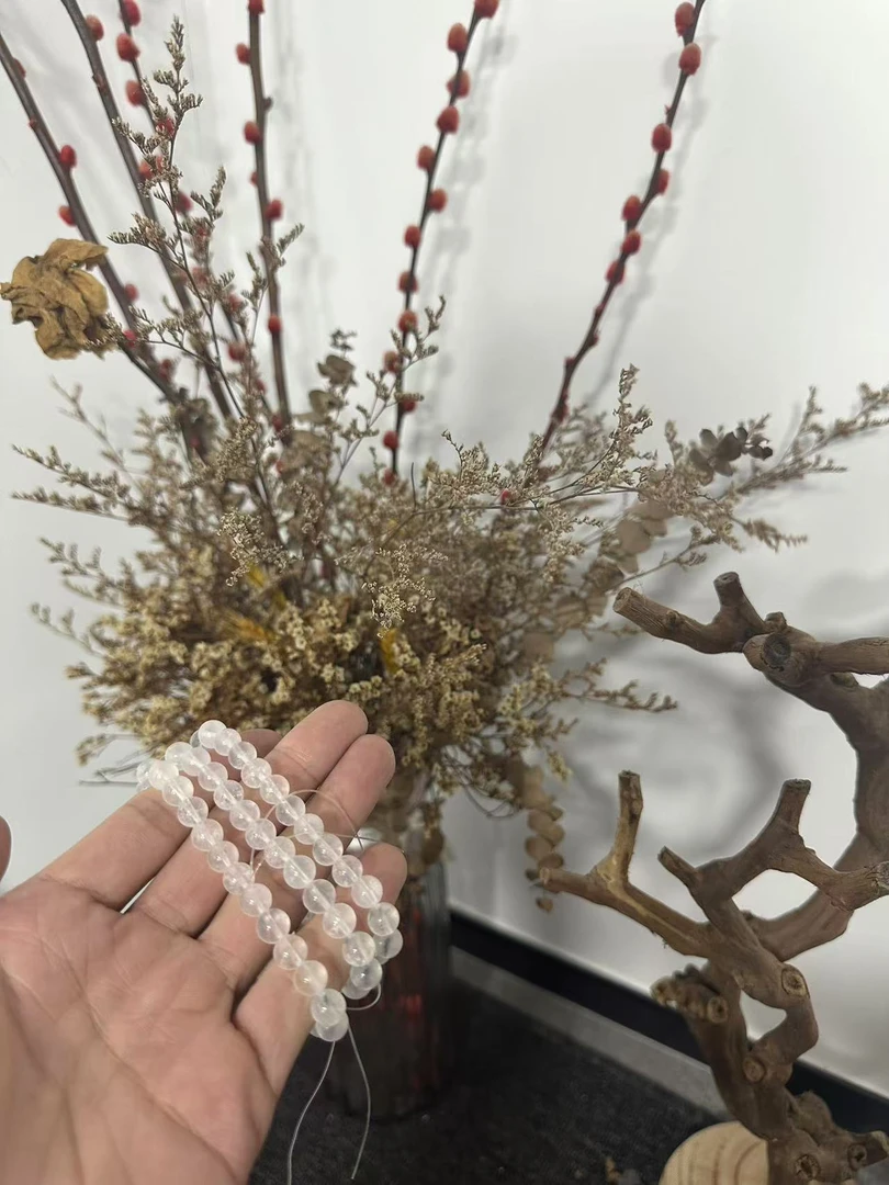天然原色水晶手串(蓝月光)