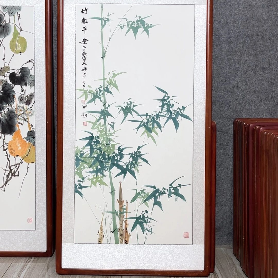 越***3国画书画作品带框63×123